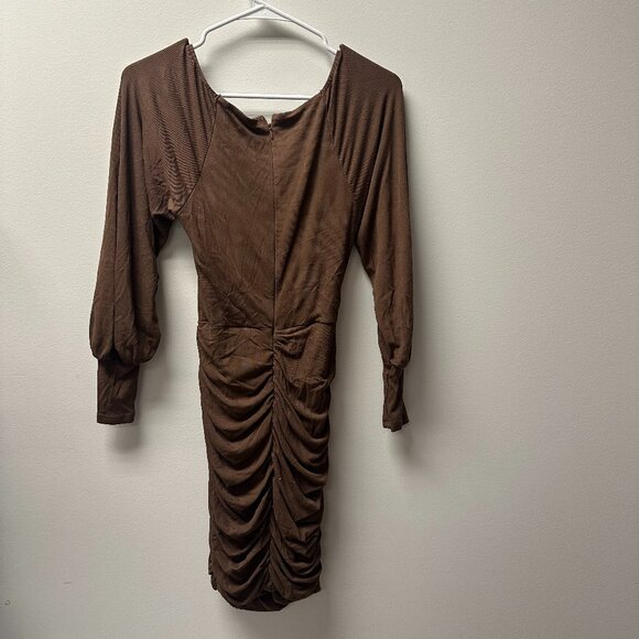 Here Comes The Sun Brown Dress with Cutout - Picture 3 of 3